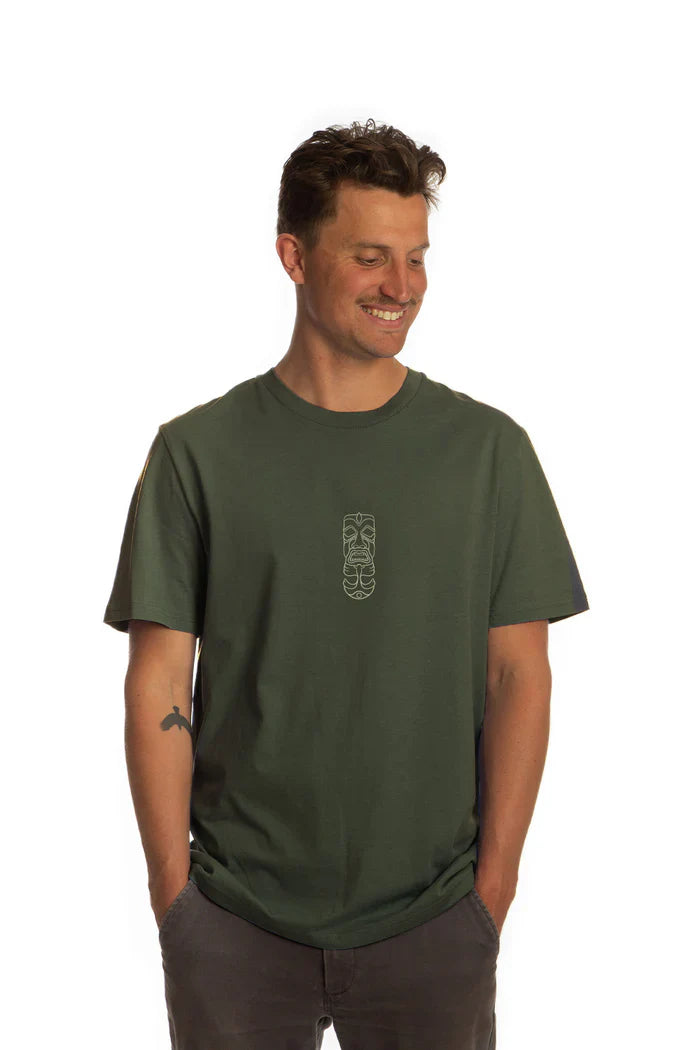 Tiki Two Faced T-Shirt Khaki
