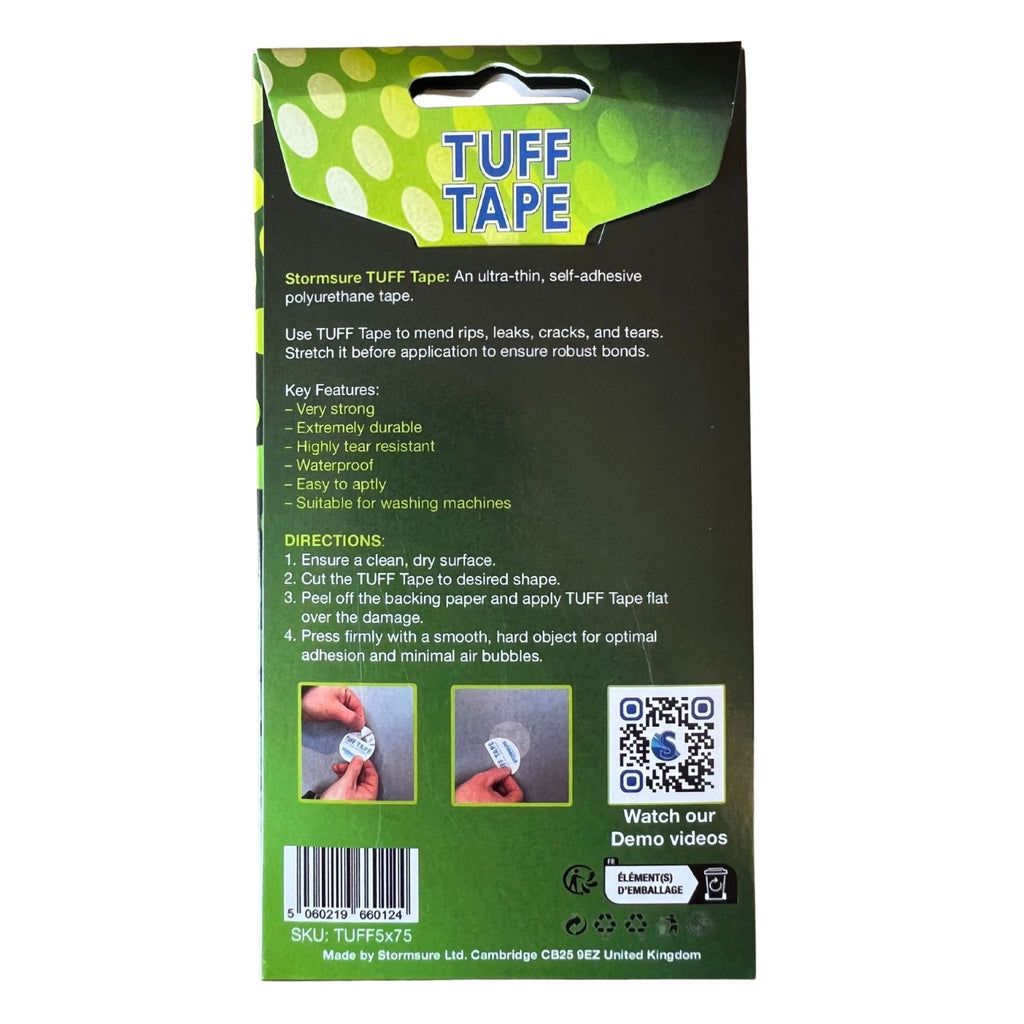 Stormsure TUFF TAPE Instant Waterproof Adhesive Repair Patches 75mm Circular - 5 pack