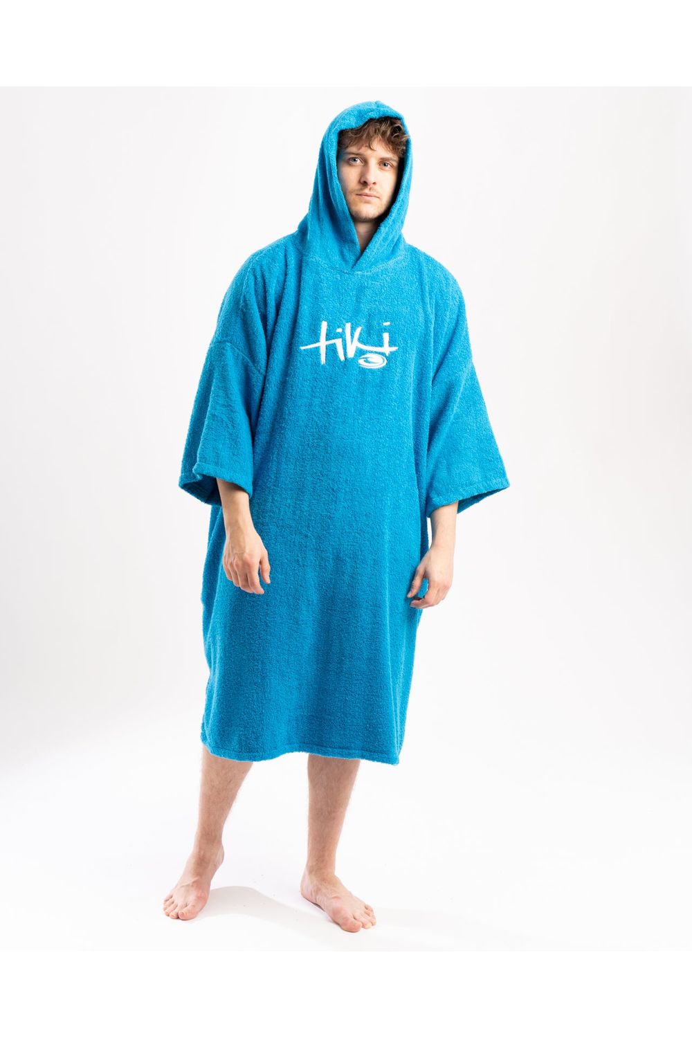 Tiki Adults Hooded Change Robe Blue