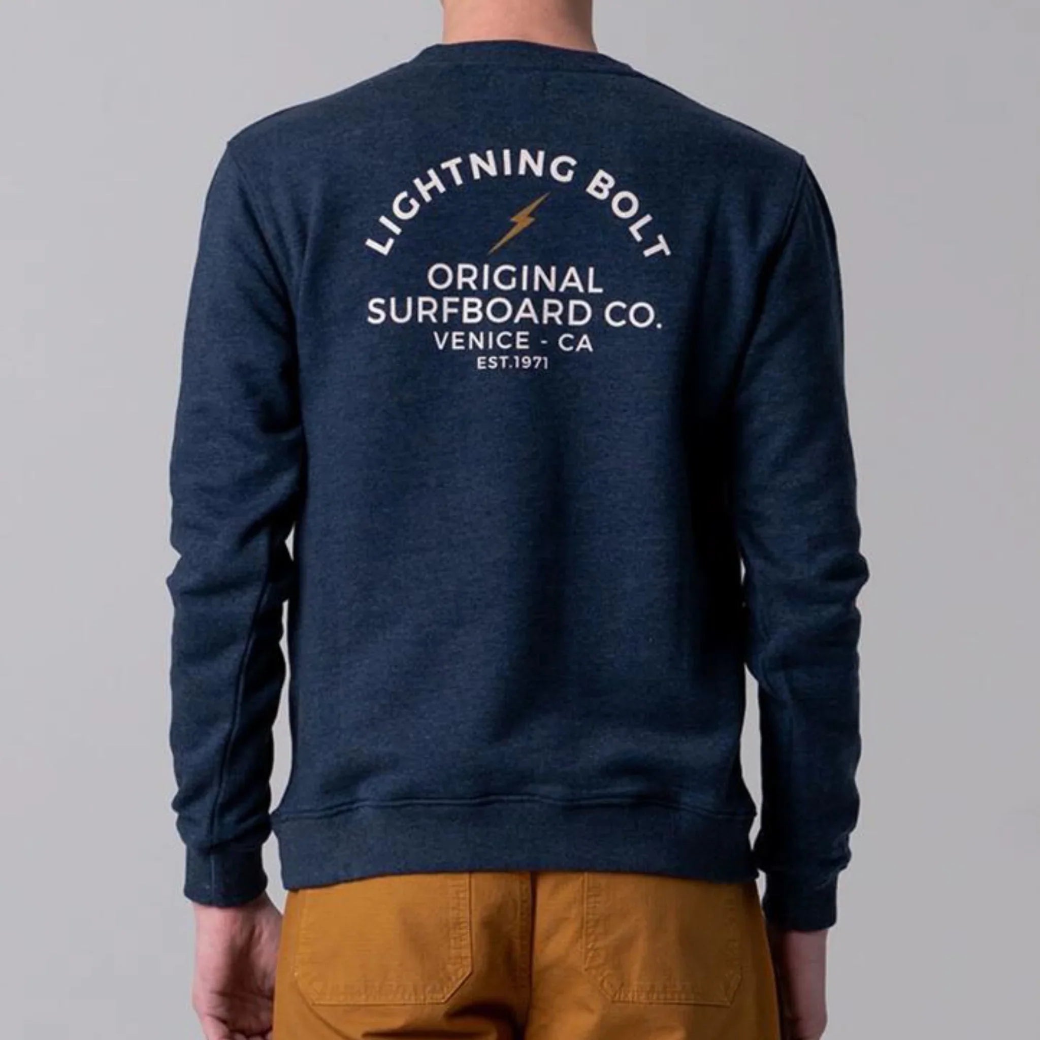 lightning bolt crewneck jumper-navy