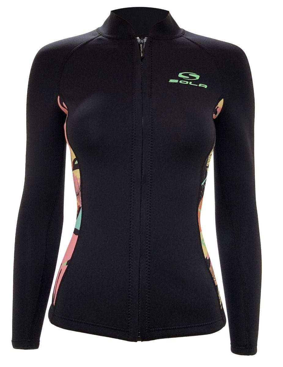 SOLA IGNITE 2MM WOMENS WETSUIT JACKET FLORAL