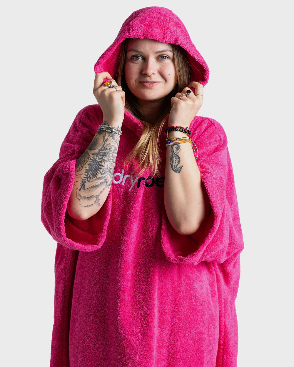 Adult Dryrobe Organic Towel - Pink