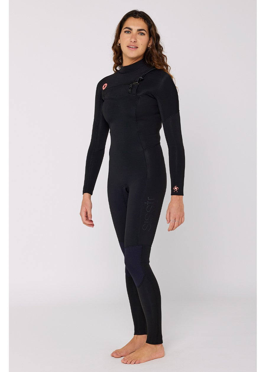 Sisstrevolution 7 Seas 3/2 Chest Full Wetsuit - solid black