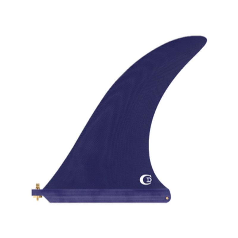 Deflow Buleria (fugue) single fin 10.5 inch for longboards in navy blue.