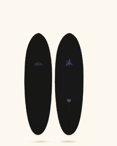 Crime Surfboards - Gothic Dolphins 6'6" - Black