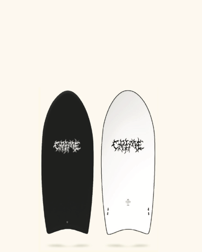 CRIME Surfboards - Hk (Hippy Killer) 4'11" - Black