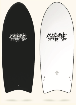 CRIME Surfboards - Hk (Hippy Killer) 4'11" - Black