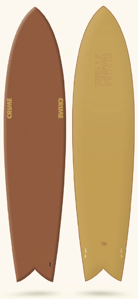 CRIME Surfboards - Keel Long Fish 8'5" - Rust
