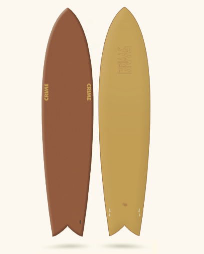 CRIME Surfboards - Keel Long Fish 9'5" - Rust