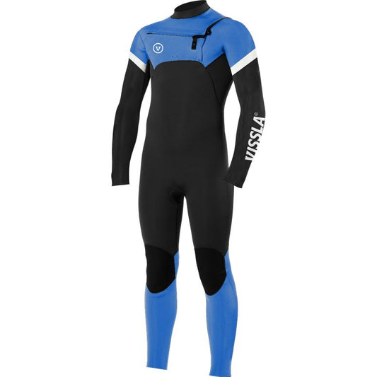 Vissla 7 seas boys 4/3 mm raditude wetsuit-super blue