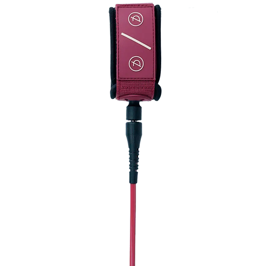Deflow 9" 7mm Performance leash burgundy