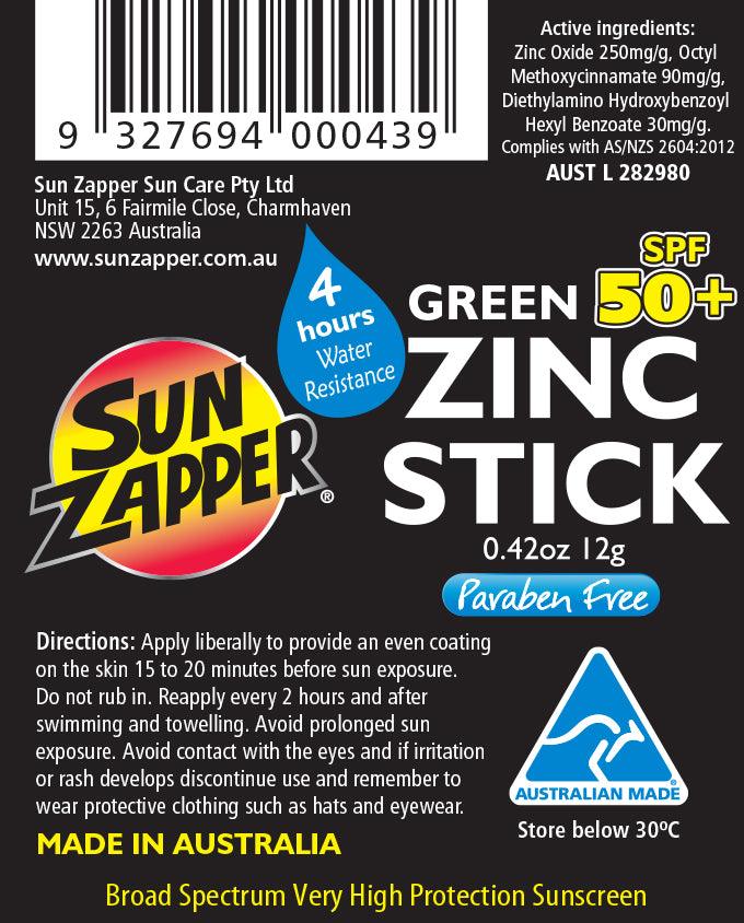 Sun zapper Green zink stick 12g