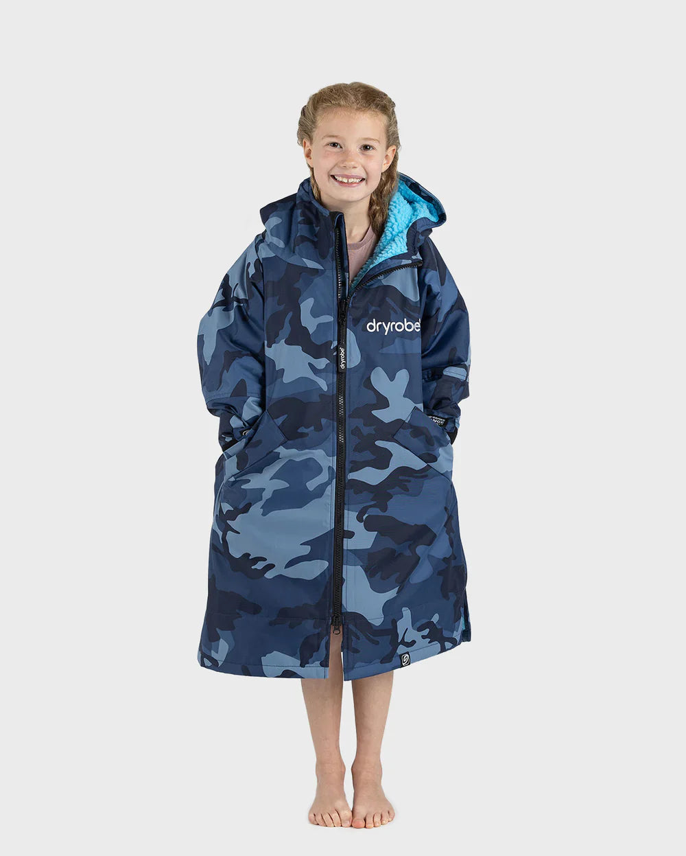 DRYROBE -  Advance Kids Long Sleeve - Blue Camo / Blue