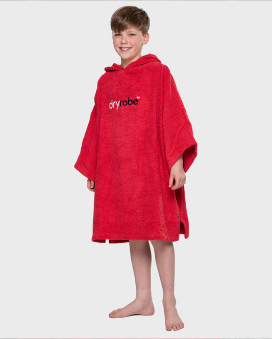 DRYROBE - Kids Organic Towel dryrobe - red