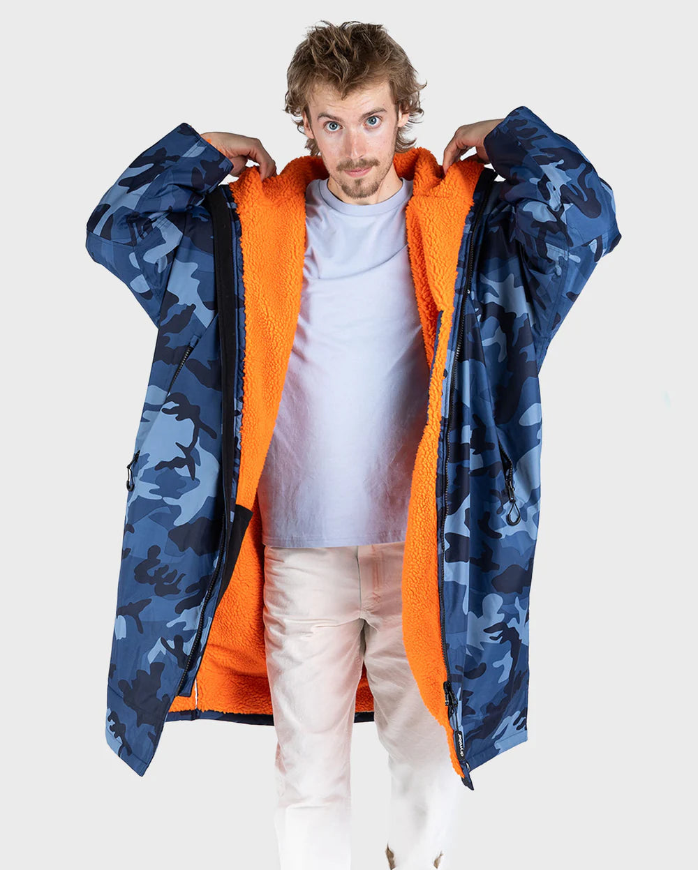 DRYROBE - Advanced Long sleeve - Blue Camo/Orange