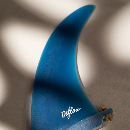 Deflow midhull 8.5" longboard fin - blue