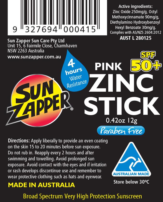 Sun zapper Pink zink stick 12g