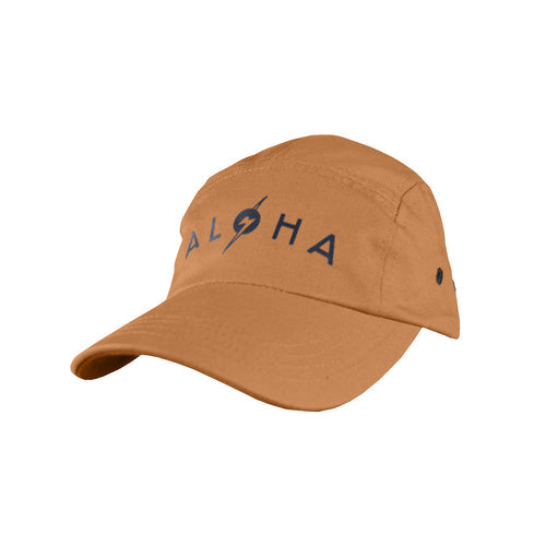 lightning bolt cap-golden brown