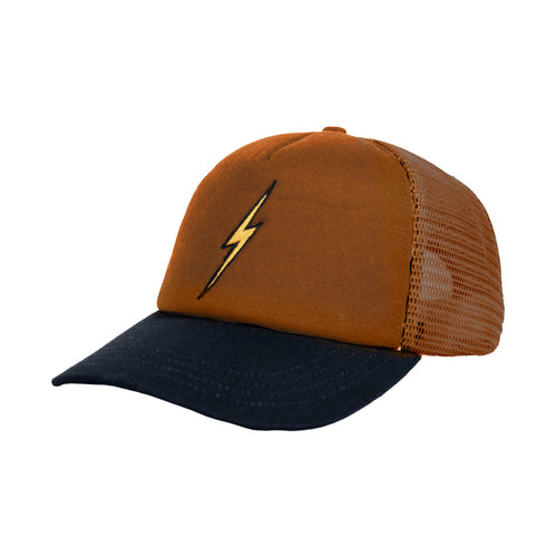 lightning bolt cap-bombay brown