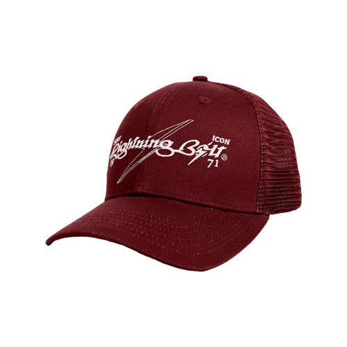 lightning bolt cap-ruby wine