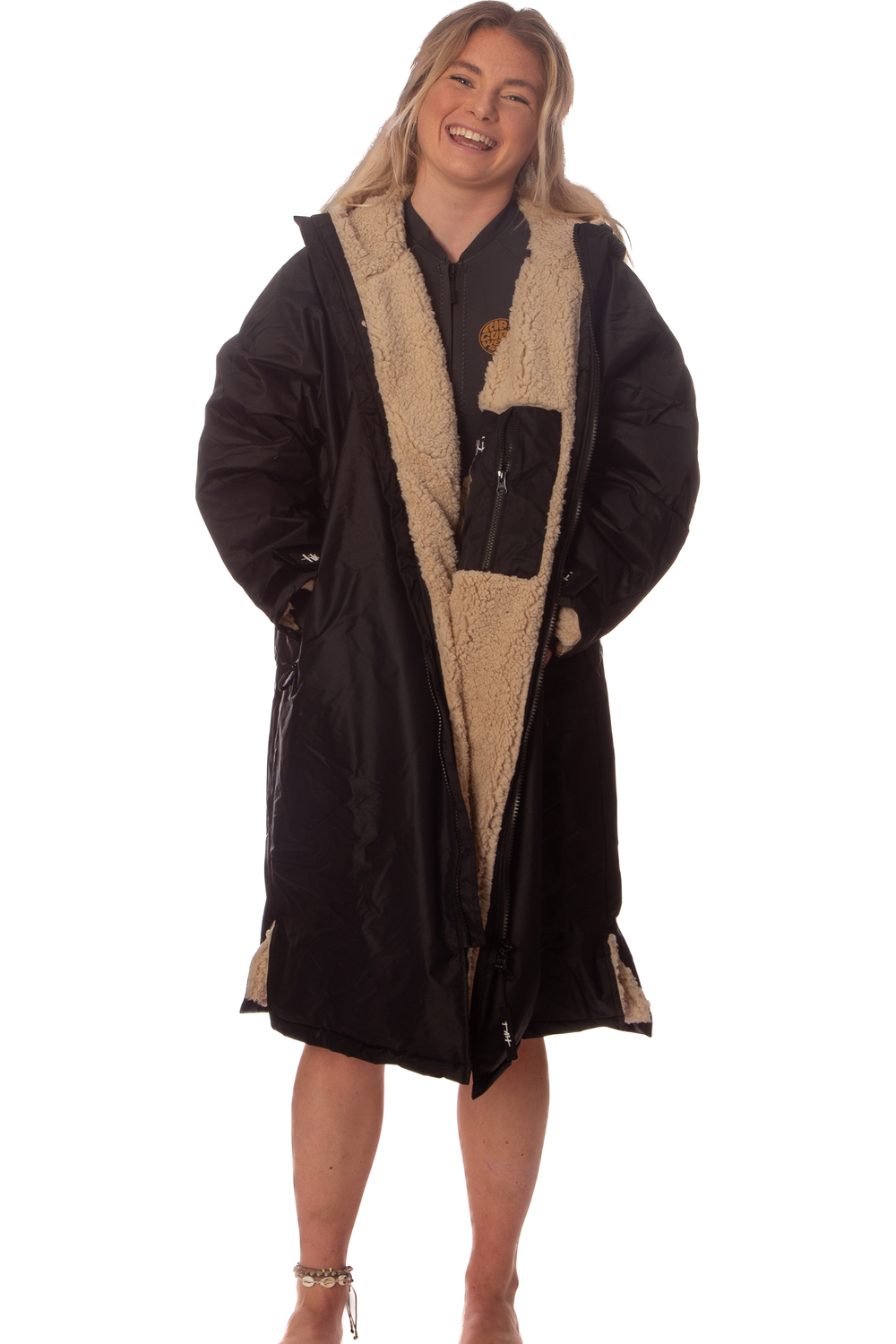 Tiki Tech Robe Black Taupe