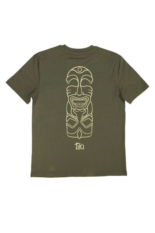 Tiki Two Faced T-Shirt Khaki