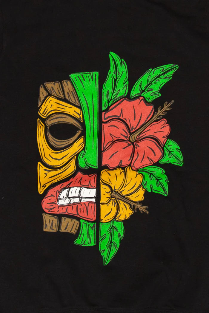 Tiki Petal Head Hoody Black