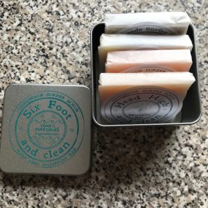 Six Foot and Clean Mini Soap Bar Travel Tin