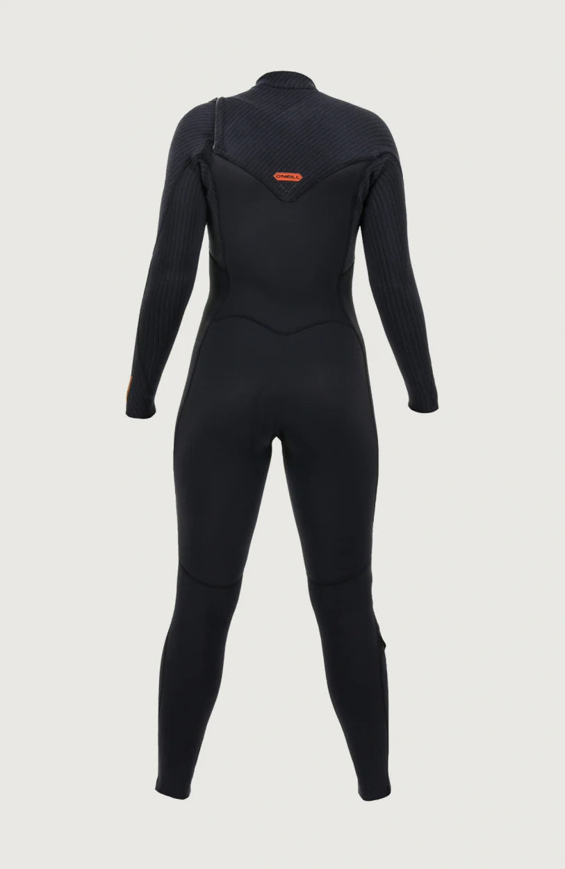 O'Neill Womens Hyperfreak 3/2mm Chest Zip Full Suit Black