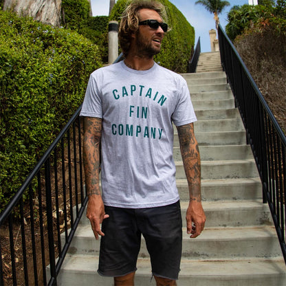 College Tee - Heather Grey - Captain Fin Co - UK