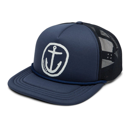 Nuevo Anchor Trucker Cap - Navy - Captain Fin Co - UK