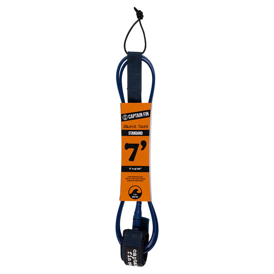 Captain Fin Co. Shred Cord - 7' Standard - Navy Surfboard Leash