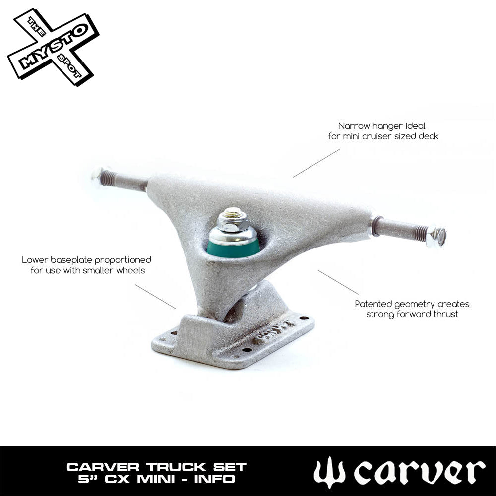 Carver Skateboards - 5" CX Mini Truck Kit - The Mysto Spot